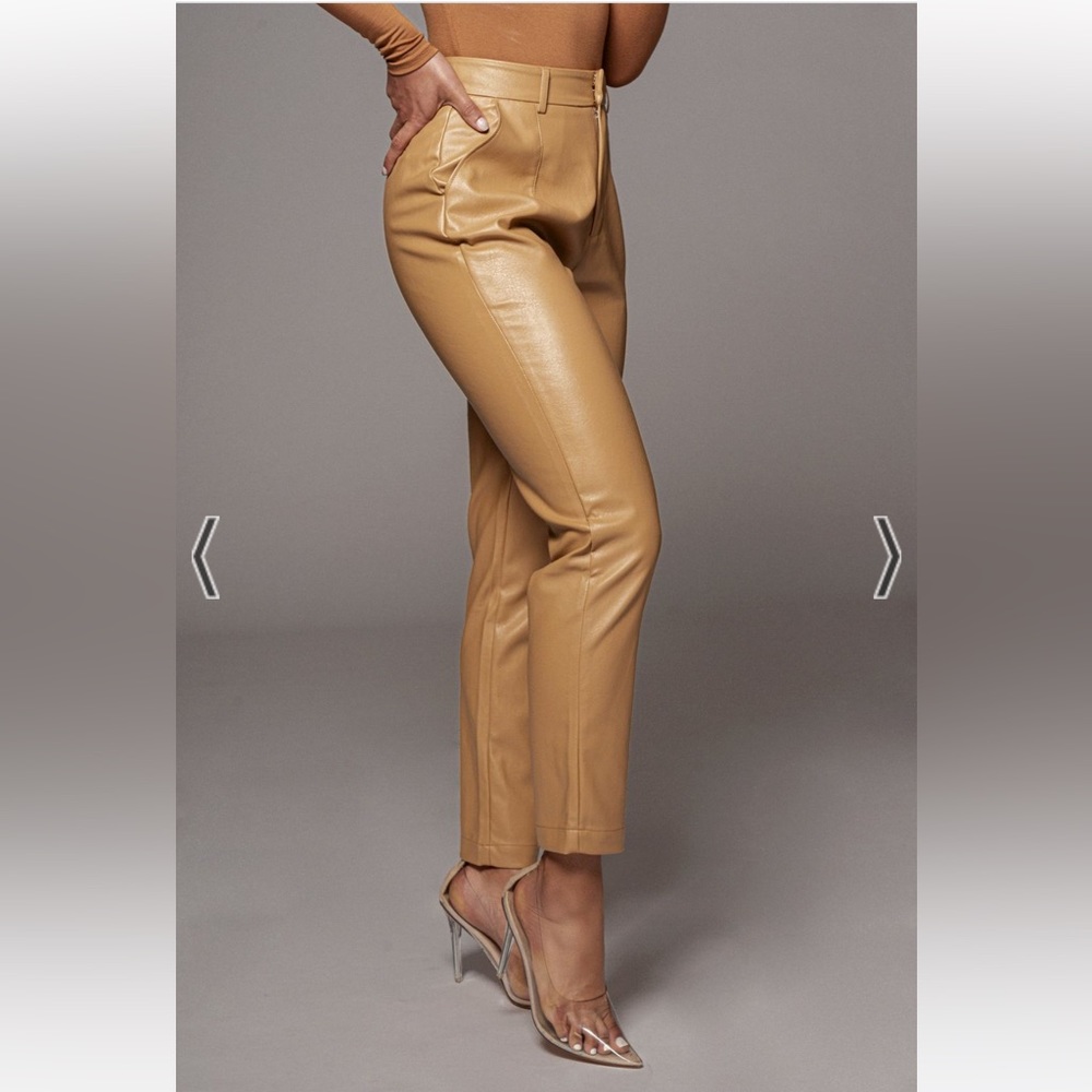 JLUXLABEL Faux Leather Trousers - Small